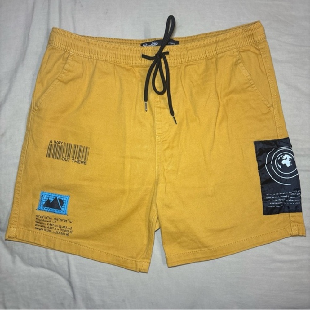 Brooklyn Cloth Men's Shorts Yellow Gold Elastic Tie Waist